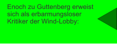 Enoch zu Guttenberg erweist sich als erbarmungsloser Kritiker der Wind-Lobby: